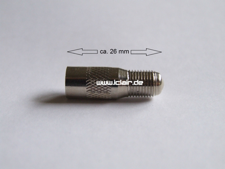 Valve Extension, 26 mm, nickel-plated